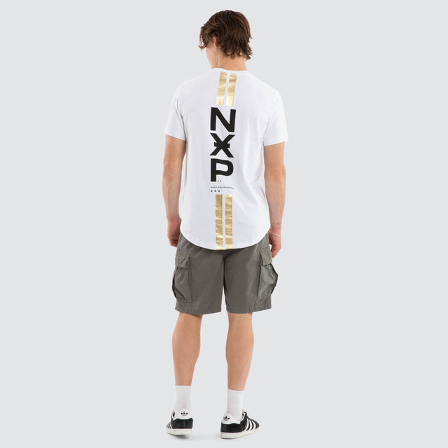 Combat Dual Curved Tee Optical White