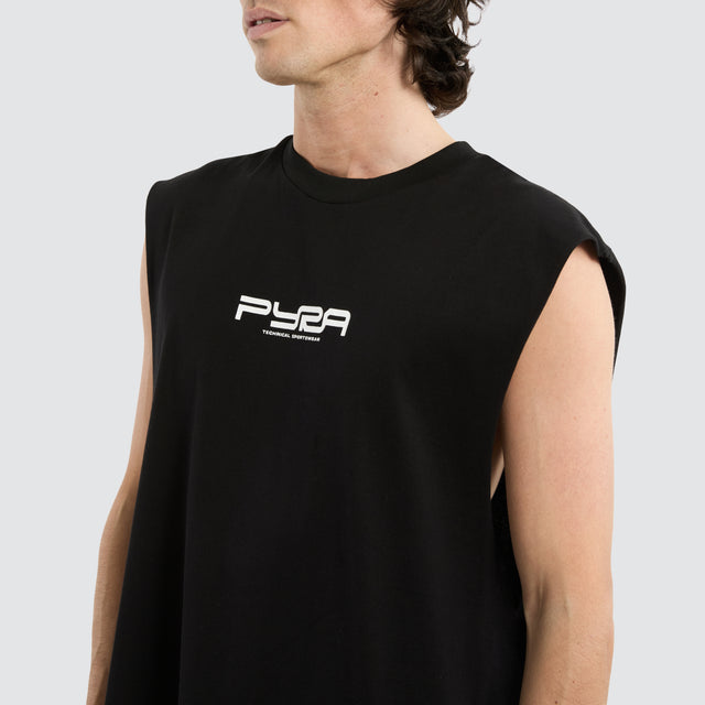 model wears Studios Tank Black Tanks Black - image 4