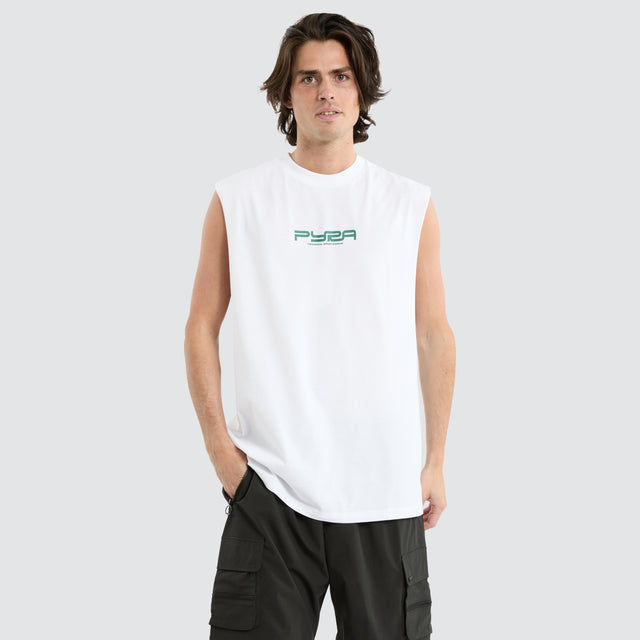 model wears Studios Tank White Tanks White - image 1