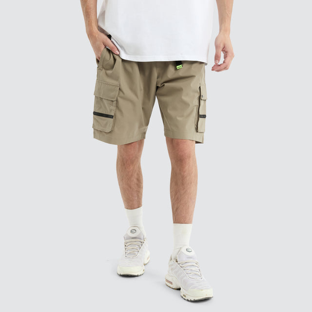 model wears Nero Hike Short Olive Shorts Green - image 1