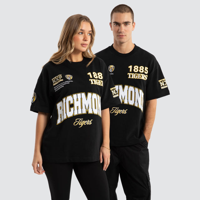 Richmond Tigers AFL Academy Tee Jet Black