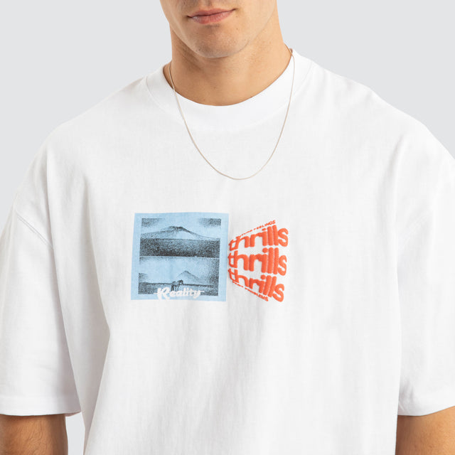 model wears Dream Reality Oversize Tee White T-Shirts White - image 3