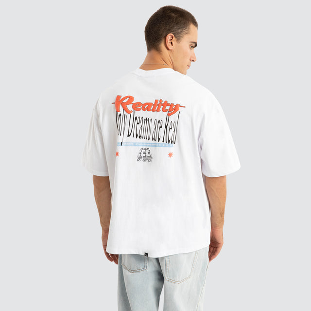 model wears Dream Reality Oversize Tee White T-Shirts White - image 1