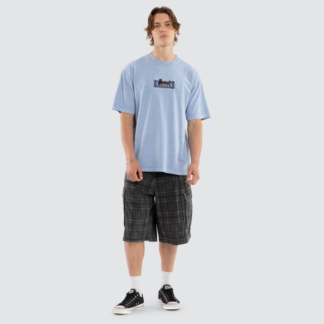 Pit Stop Oversize Fit Tee Cornflower Blue