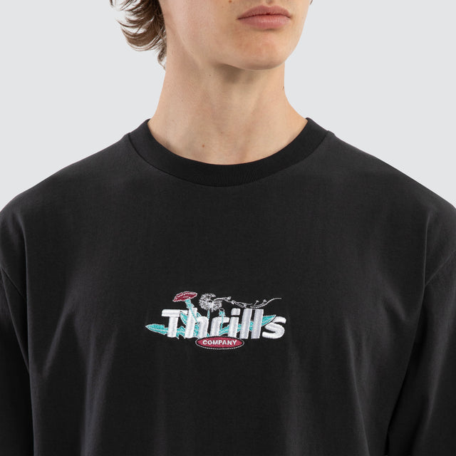 Make A Wish Oversize Faded Tee Black