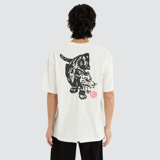 model wears Hidden Agenda Oversize Tee Dirty White T-Shirts White - image 1
