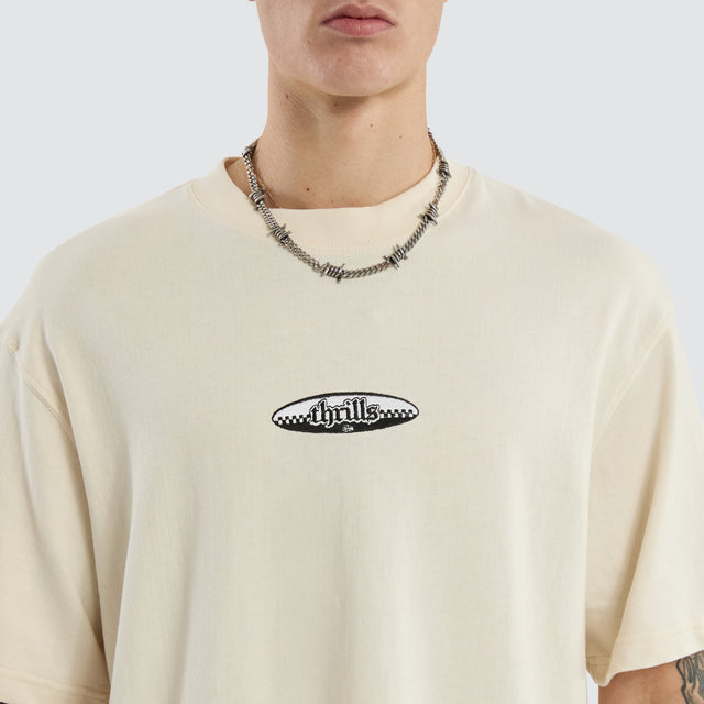 Lifted Spirits Embro Box Tee Unbleached