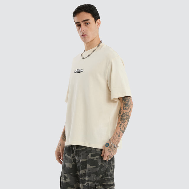 Lifted Spirits Embro Box Tee Unbleached