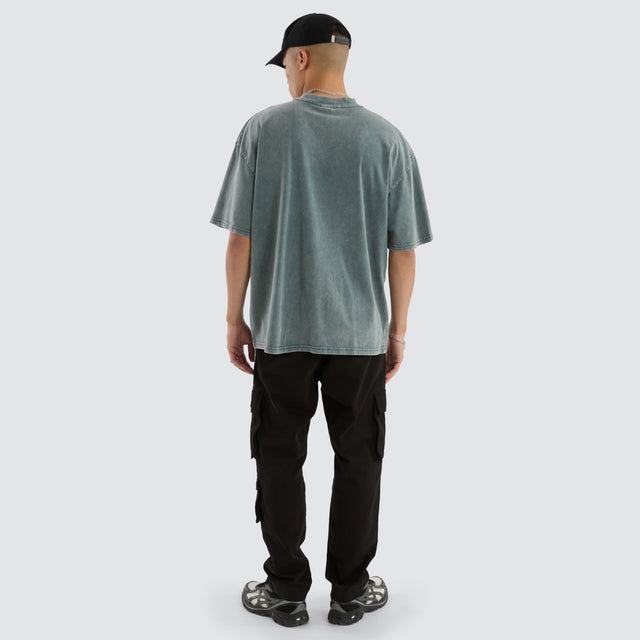 model wears Soho Club Tee Washed Grey T-Shirts Grey - image 5