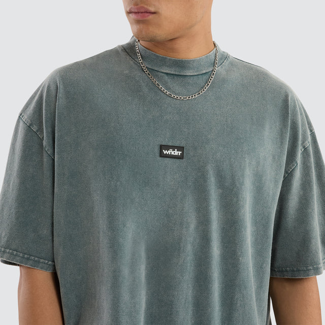 model wears Soho Club Tee Washed Grey T-Shirts Grey - image 3