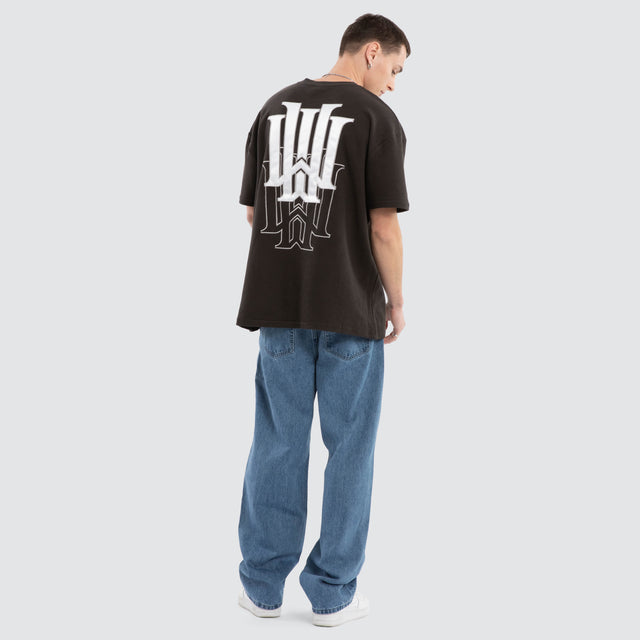 Faded French Terry Tee Black