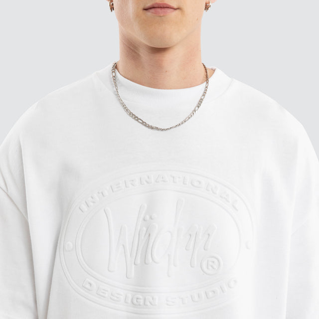 model wears Minted Heavy Weight Tee White T-Shirts White - image 3