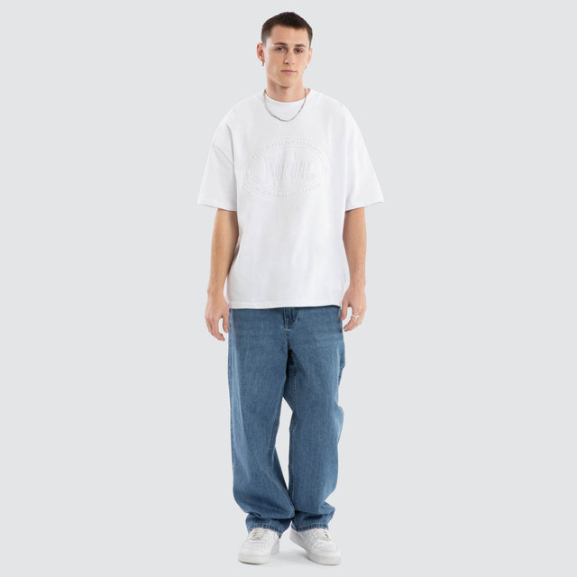 model wears Minted Heavy Weight Tee White T-Shirts White - image 5