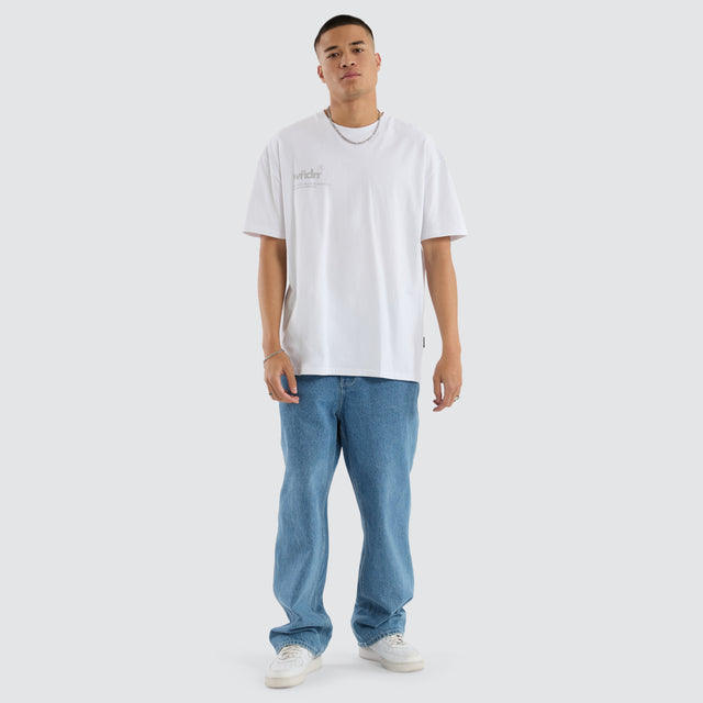 Syndicate Box Fit Tee White