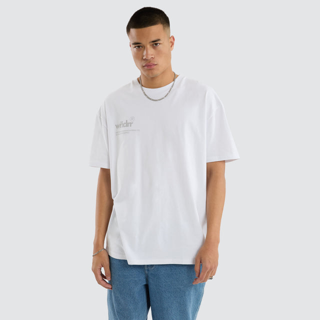 Syndicate Box Fit Tee White