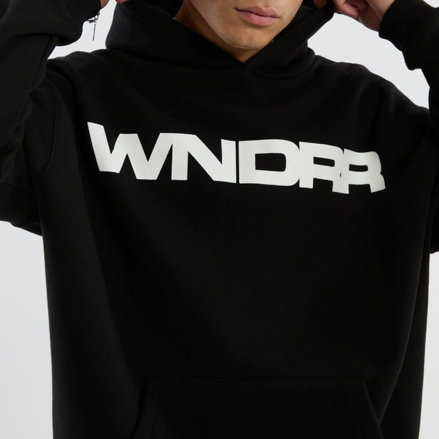 Motif Hoodie Black
