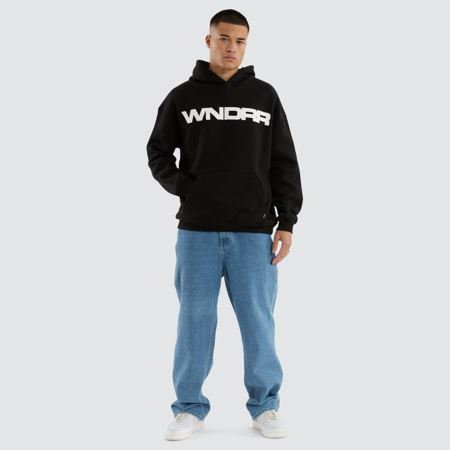 Motif Hoodie Black
