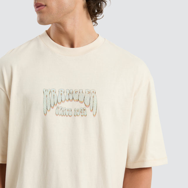model wears Rainbow Tears Baggy Tee White T-Shirts White - image 3
