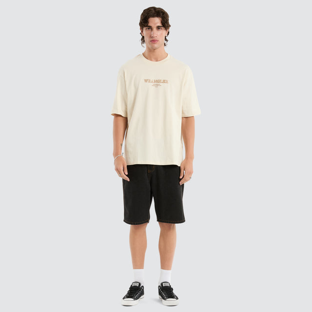 model wears Revival Slacker Tee White T-Shirts White - image 2