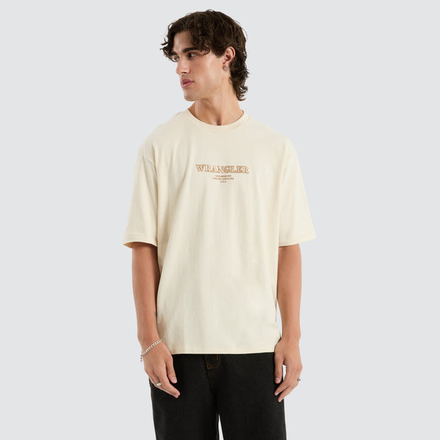 model wears Revival Slacker Tee White T-Shirts White - image 1