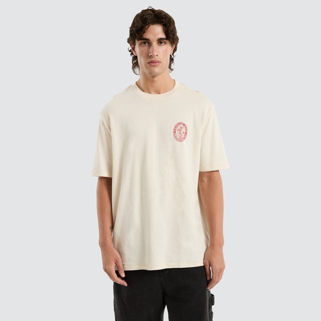 model wears Serpent Tide Tee White T-Shirts White - image 1