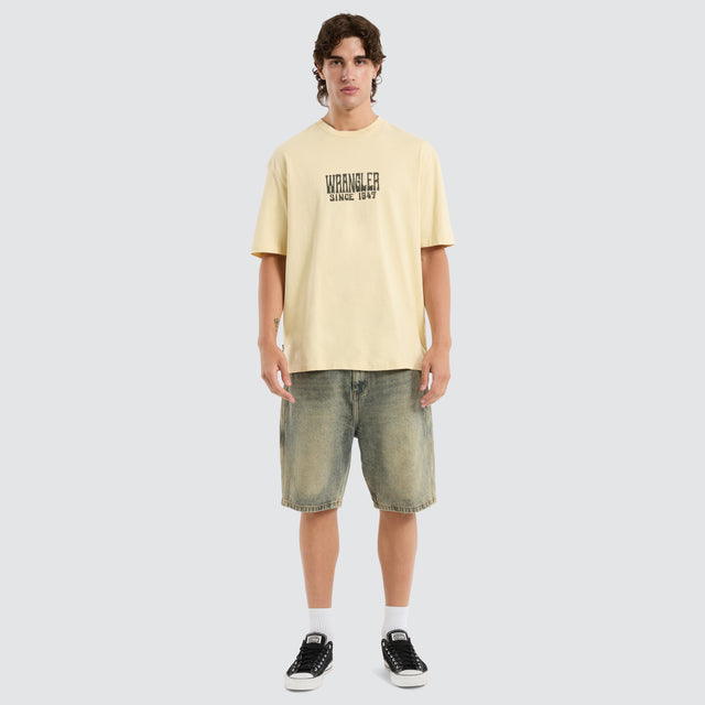 model wears Mind Mirage Slacker Tee White T-Shirts White - image 2