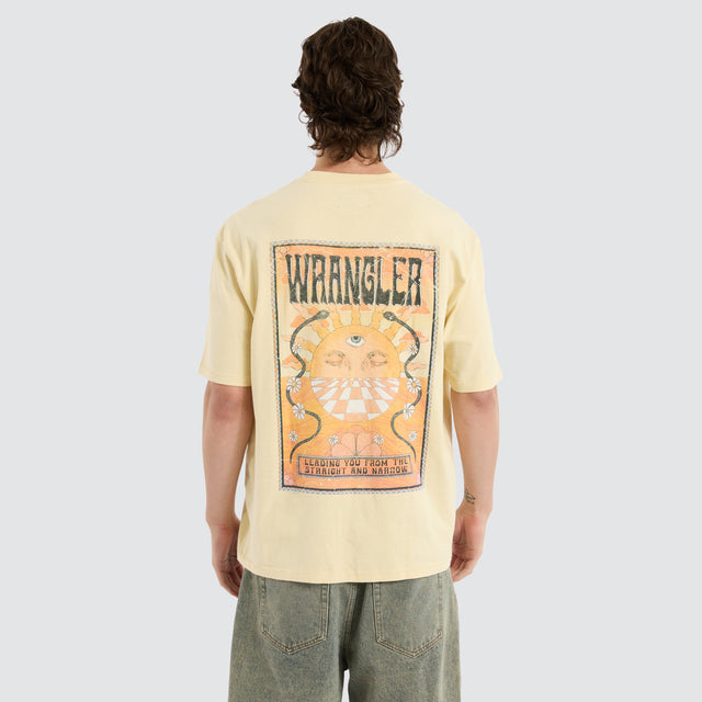 model wears Mind Mirage Slacker Tee White T-Shirts White - image 1