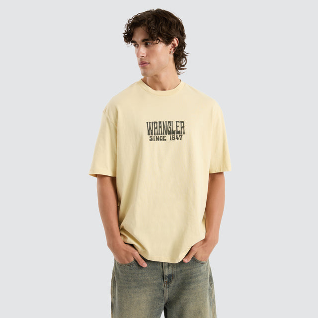 model wears Mind Mirage Slacker Tee White T-Shirts White - image 3