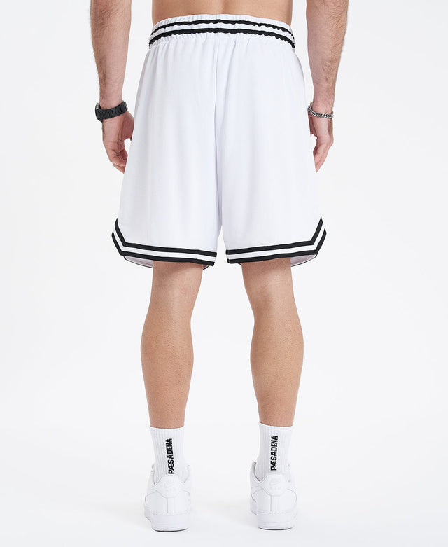 model wears Banner Basketball Shorts White Shorts White - image 6