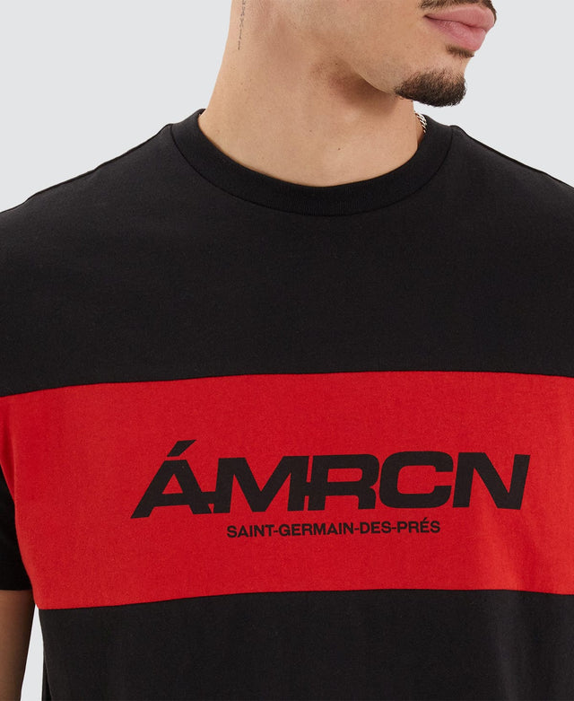 Americain Bolivia Dual Curved Tee Jet Black/Red