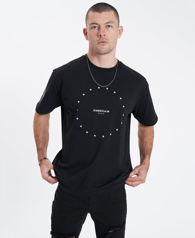 model wears Bond Box Fit T-Shirt Jet Black T-Shirts Black - image 1