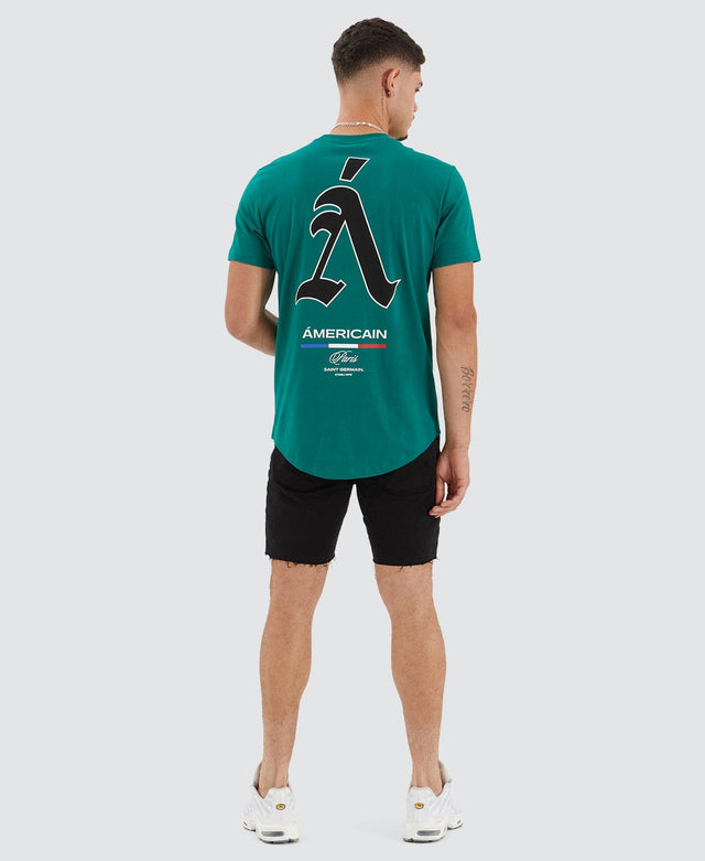 Americain Centeno Dual Curved T-Shirt Alpine Green