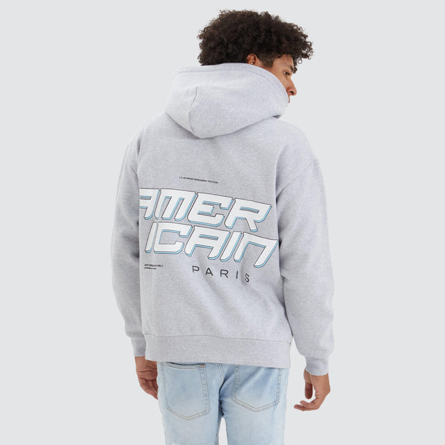 model wears Charleston Heavy Relaxed Hoodie Grey Marle Hoodies Grey - image 1