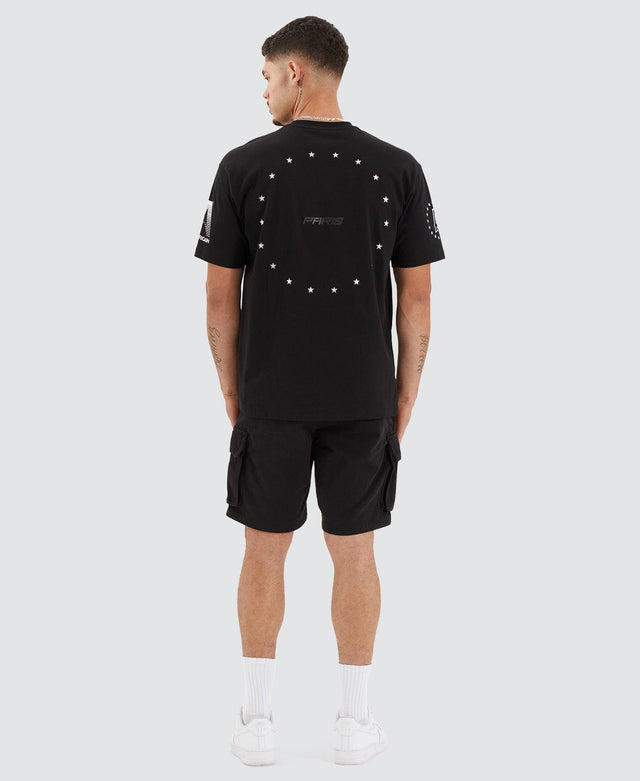 model wears Espirito Heavy Box Fit T-Shirt Jet Black T-Shirts Black - image 2