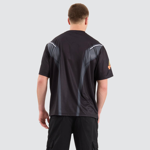 model wears Galactic Football Jersey Jet Black T-Shirts Black - image 5