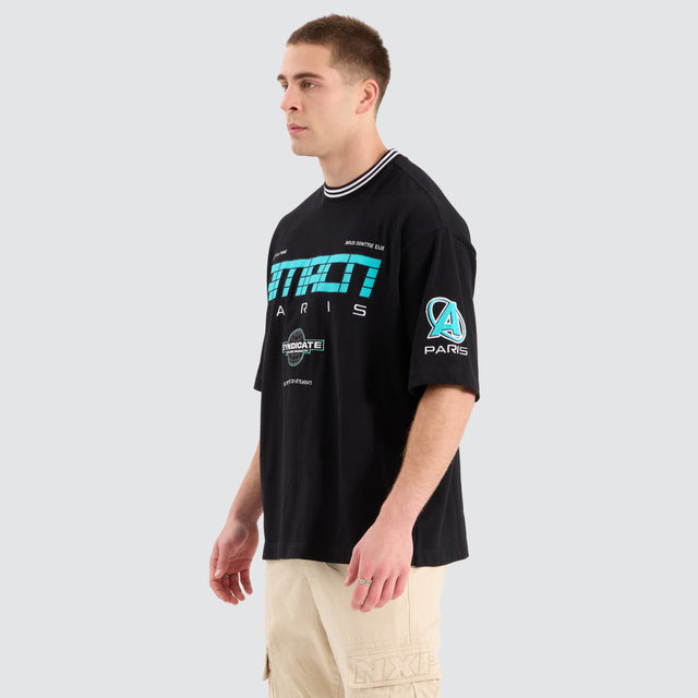 model wears Gollum Mega Tee Jet Black T-Shirts Black - image 5
