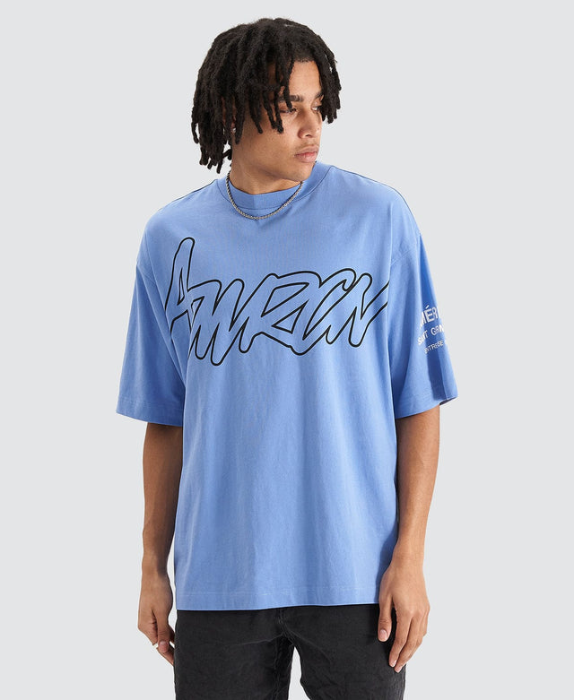 Americain Landhaus Extra Oversized T-Shirt Blue Bonnet
