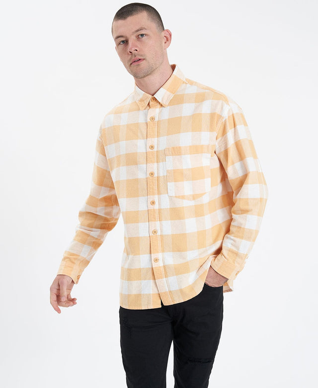 Americain Le Mans Dropped Shoulder Relaxed LS Shirt - BLAZING CHECK Multi Colour