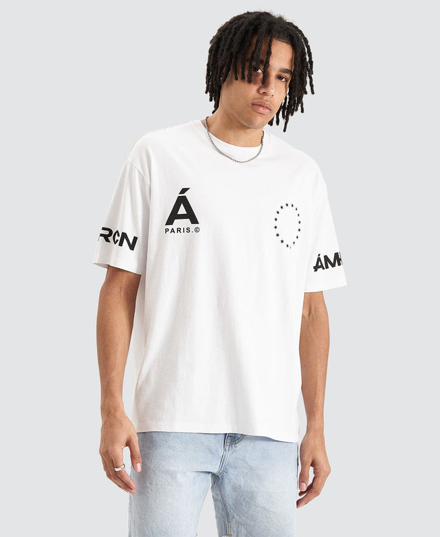 Americain Pique Box Fit T-Shirt White