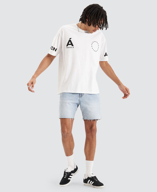 Americain Pique Box Fit T-Shirt White