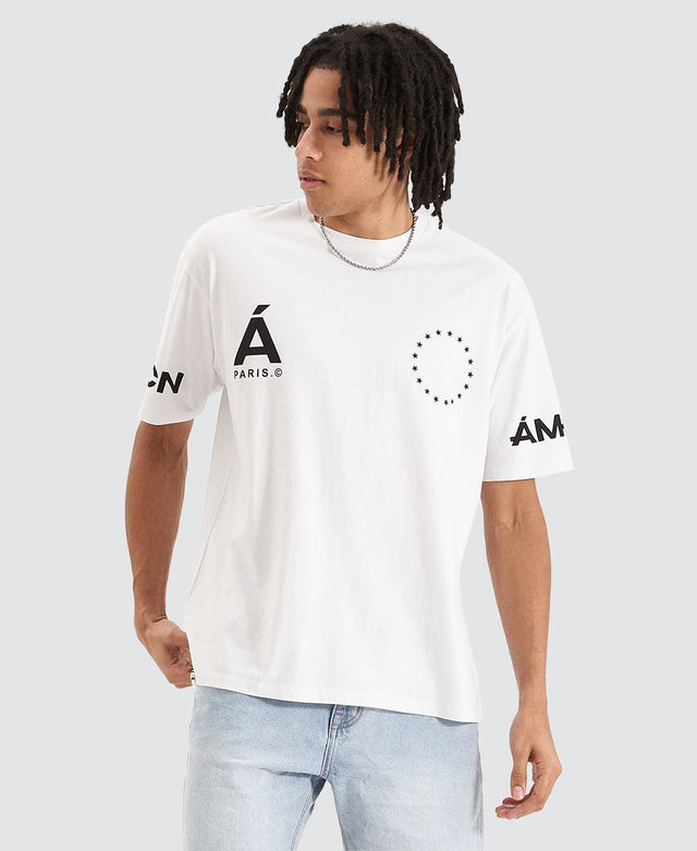 Americain Pique Box Fit T-Shirt White