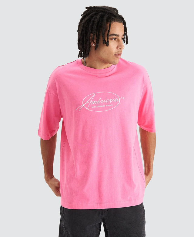 Americain Ramique Extra Oversized T-Shirt Azalea Pink