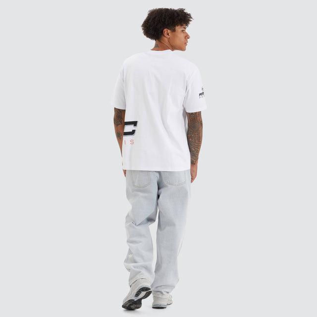 model wears Raymond Heavy Box Fit Tee Optical White T-Shirts White - image 5
