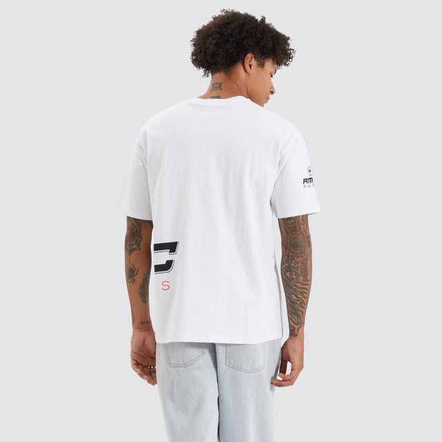 model wears Raymond Heavy Box Fit Tee Optical White T-Shirts White - image 2