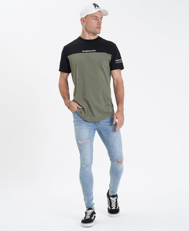 model wears Saint Ultrastretch Jeans Destroyed Bastille Blue Pants Blue - image 6