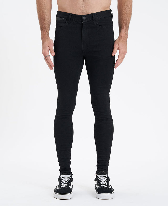model wears Saint Ultrastretch Jeans True Black Pants Black - image 2