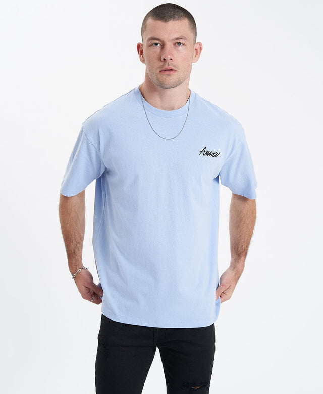 Americain Toulouse Box Fit Tee - CHAMBRAY BLUE BLUE