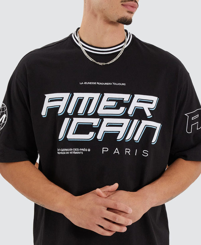 Americain Victor Heavy Extra Oversized T-Shirt Jet Black