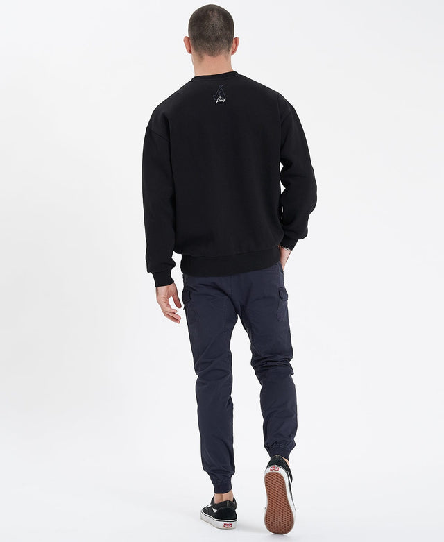 Americain Viral Relaxed Sweater - Jet Black BLACK