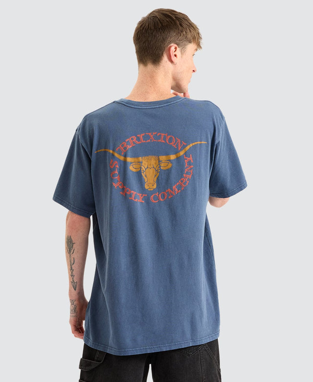 Brixton Boswell T-Shirt Washed Navy